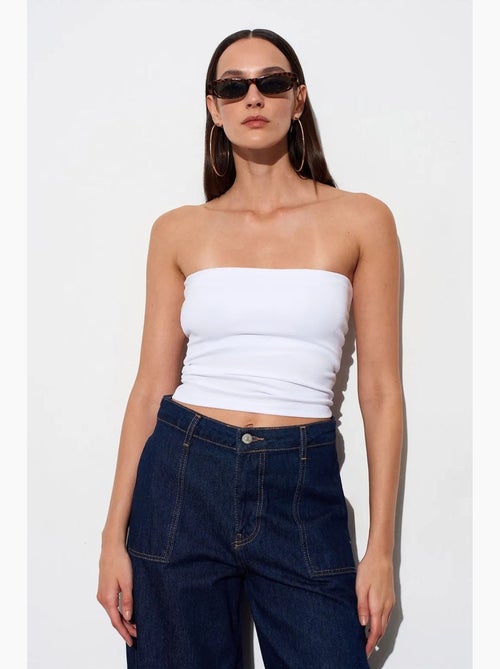 Strapless bodycon bandeau blouse dilvin - Kiabi