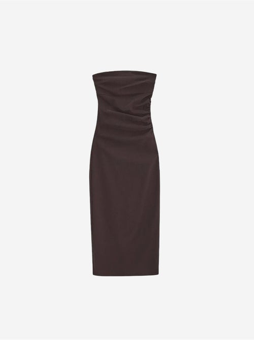 Strapless bodycon midi-jurk met split dilvin - Kiabi Strapless bodycon midi-jurk met split dilvin - Kiabi