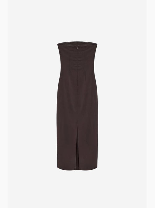 Strapless bodycon midi-jurk met split dilvin - Kiabi Strapless bodycon midi-jurk met split dilvin - Kiabi