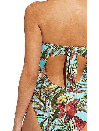 Strapless eendelig zwempak galapagos