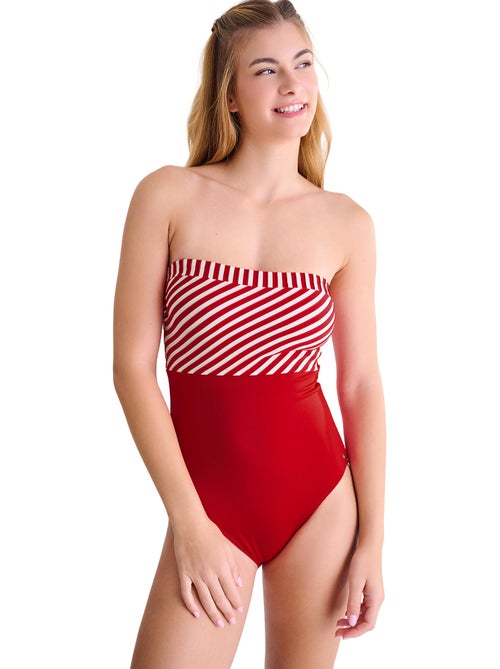 Strapless eendelig zwempak zonder beugel bondi beach - Kiabi Strapless eendelig zwempak zonder beugel bondi beach - Kiabi