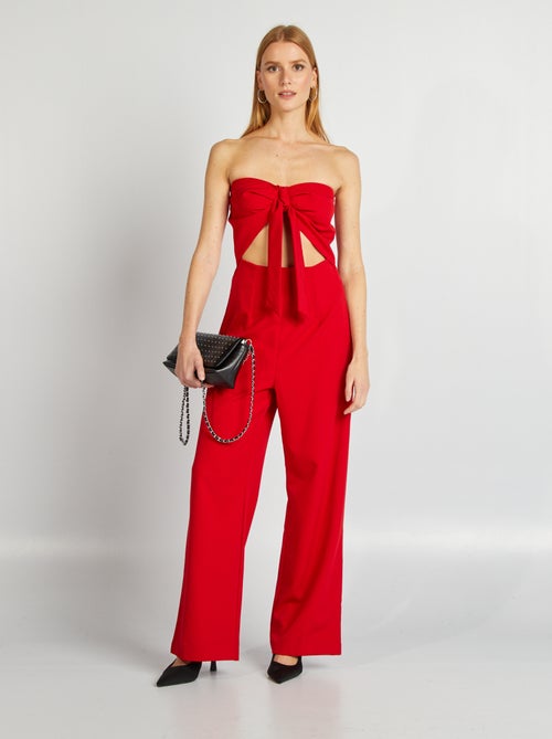 Strapless jumpsuit met split onder de borst - Kiabi