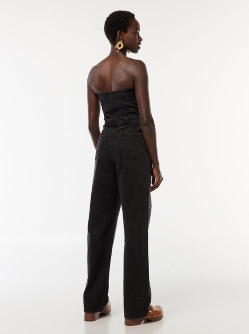 Strapless jumpsuit van spijkerstof - Kiabi
