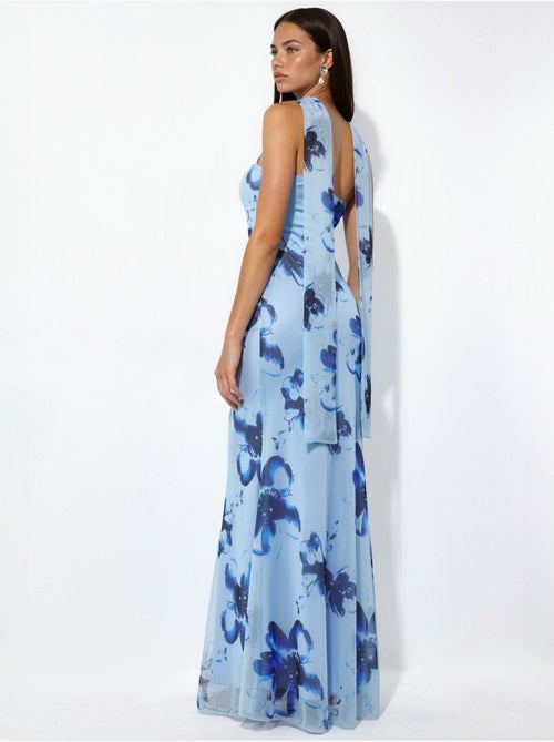 Strapless maxi-jurk met bloemenprint en bodycon-pasvorm - Kiabi