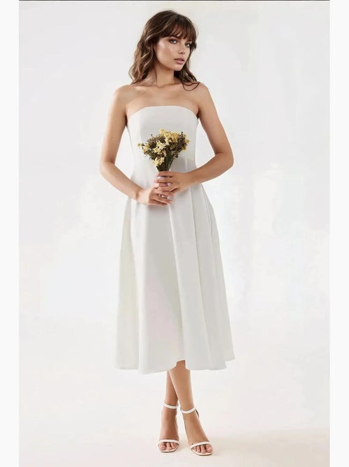 Strapless midi a-vorm jurk hiccup - Kiabi