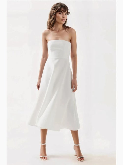 Strapless midi a-vorm jurk hiccup - Kiabi