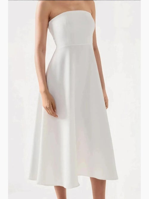 Strapless midi a-vorm jurk hiccup - Kiabi
