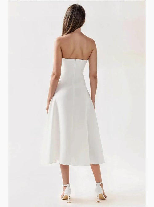 Strapless midi a-vorm jurk hiccup - Kiabi