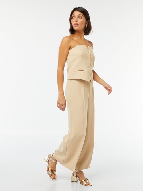 Strapless top met knopen - Kiabi