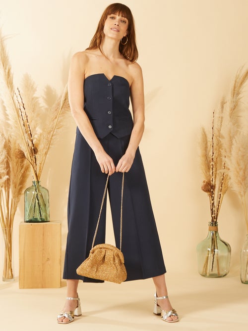 Strapless top met knopen - Kiabi