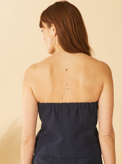 Strapless top met knopen - Kiabi