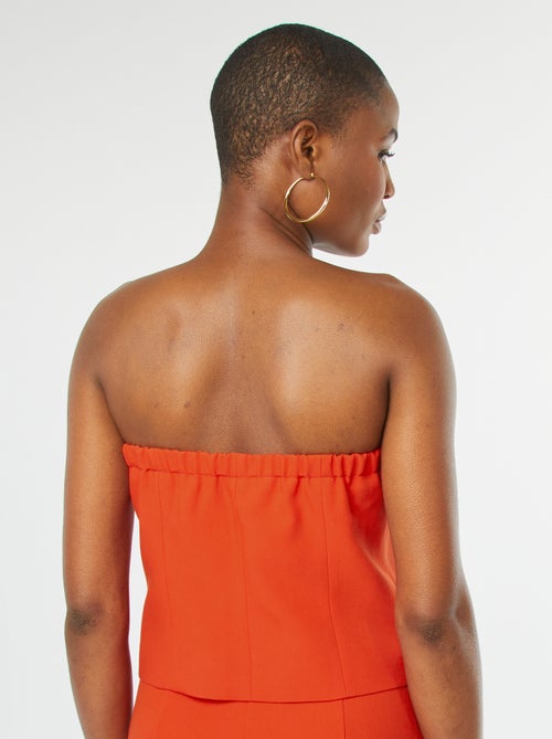 Strapless top met knopen - Kiabi