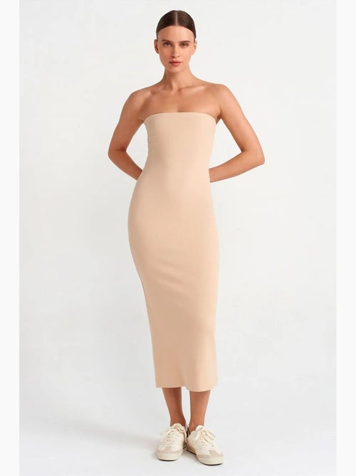 Straploze bodycon midi-jurk dilvin - Kiabi