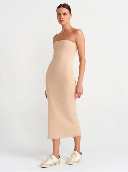 Straploze bodycon midi-jurk dilvin - Kiabi