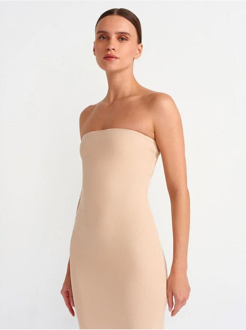 Straploze bodycon midi-jurk dilvin - Kiabi