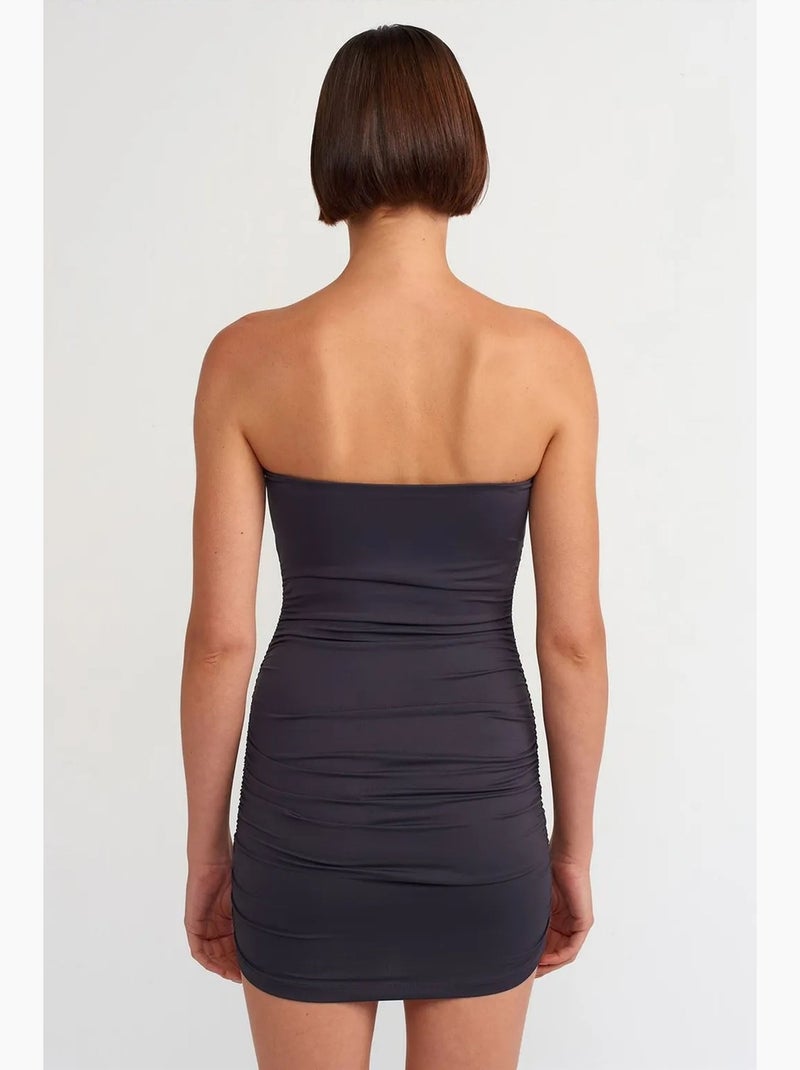 Straploze bodycon mini-jurk dilvin Marineblauw - Kiabi