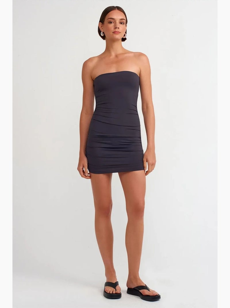 Straploze bodycon mini-jurk dilvin Marineblauw - Kiabi
