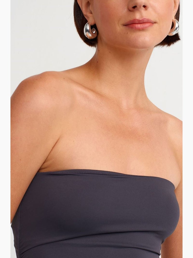 Straploze bodycon mini-jurk dilvin Marineblauw - Kiabi