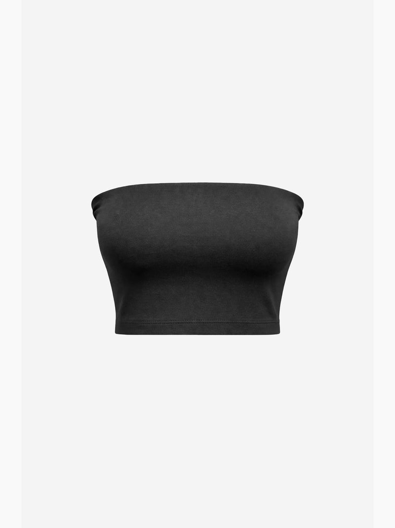 Straploze crop bandeaublouse mixray Zwart - Kiabi