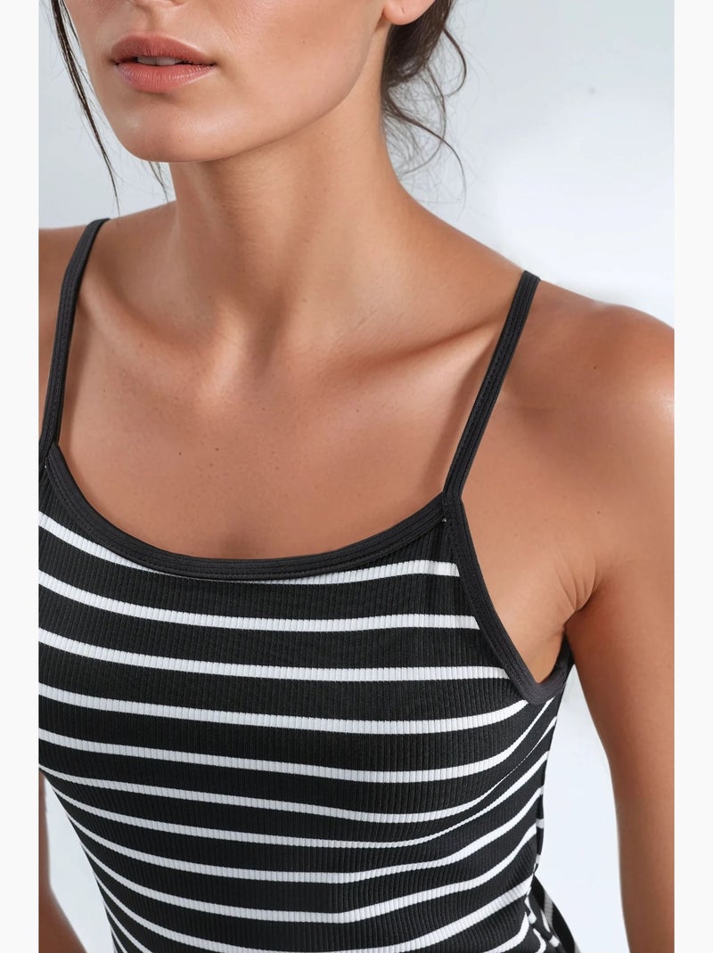 Strappy bodycon mini-jurk hiccup Zwart Wit - Kiabi