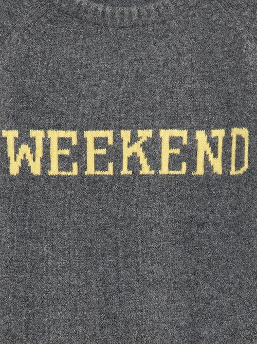 Streelzachte trui met opschrift - Kiabi