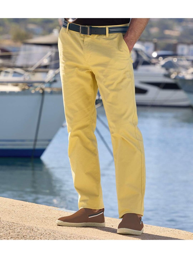 Stretch chino - ATLAS FOR MEN Geel - Kiabi