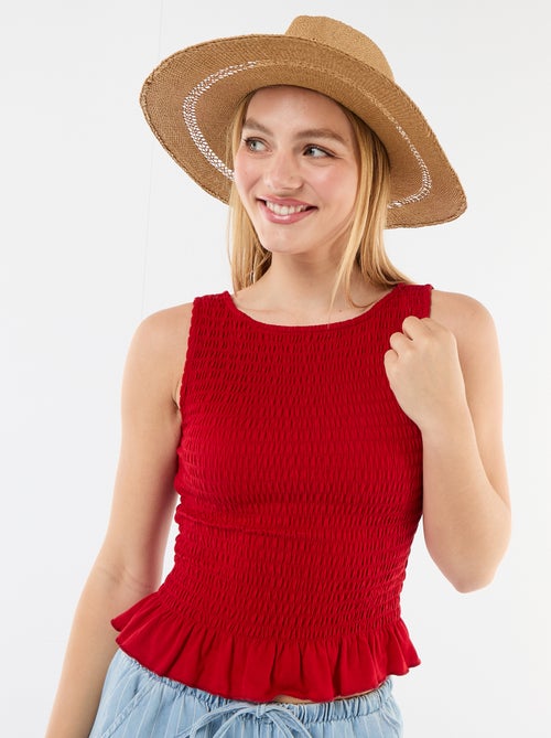 Stretch mouwloze T-shirt - Kiabi