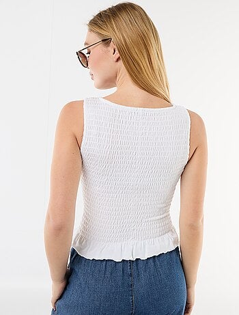 Stretch mouwloze T-shirt