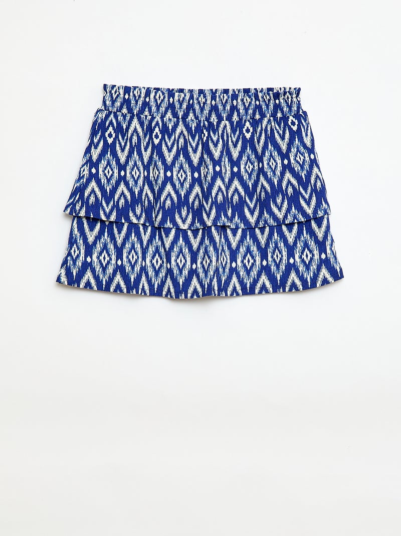 Stretch rok van jerseytricot Blauw - Kiabi