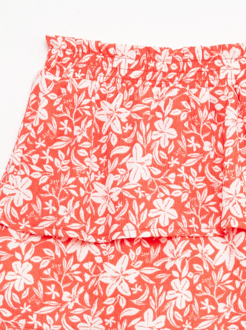 Stretch rok van jerseytricot Rood - Kiabi