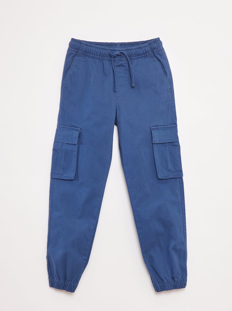 Stretchbroek met zakken Blauw - Kiabi