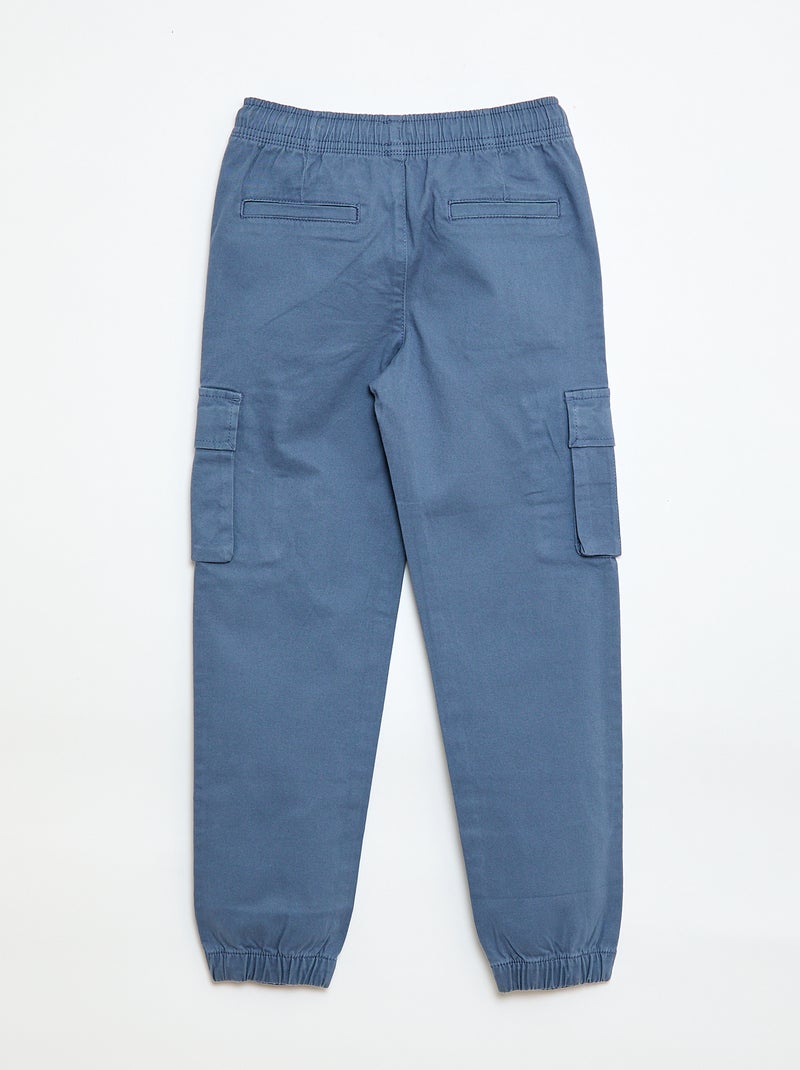 Stretchbroek met zakken Blauw - Kiabi