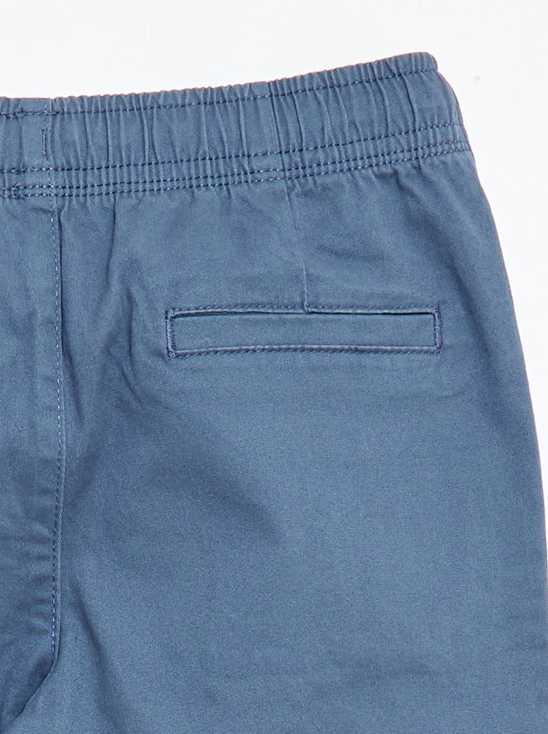 Stretchbroek met zakken Blauw - Kiabi