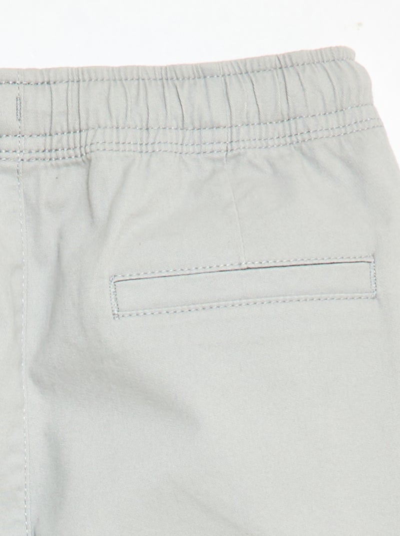 Stretchbroek met zakken Grijs - Kiabi