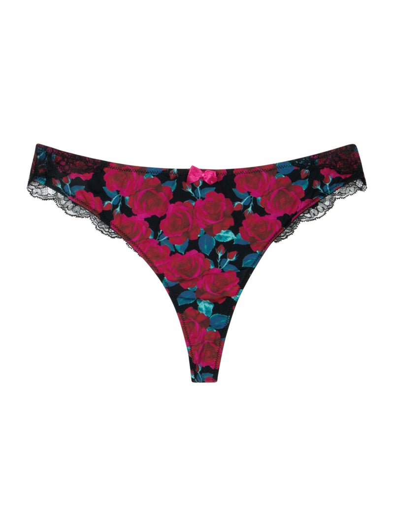 String dames love mood cute passio Zwart/Groen/Rood - Kiabi