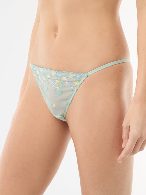 String met beugel van geborduurde tule - Kiabi