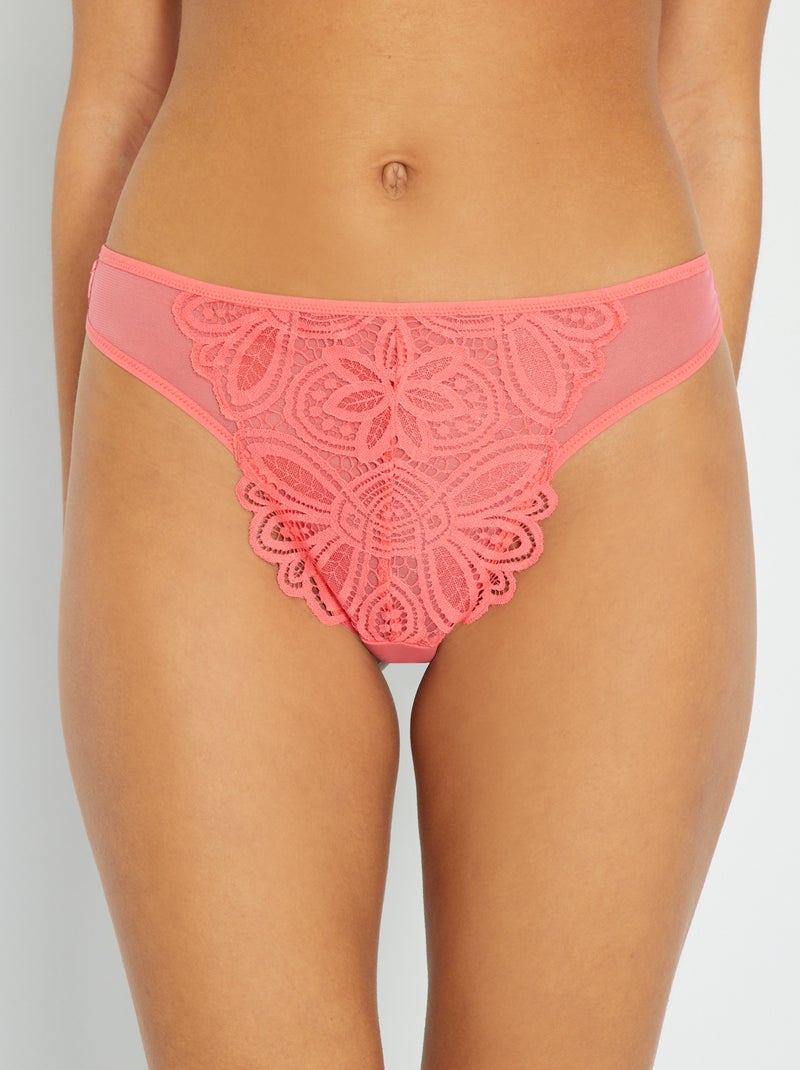 String 'Sans Complexe' corail - Kiabi