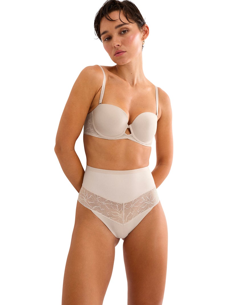 String taille haute comfort contour Beige - Kiabi