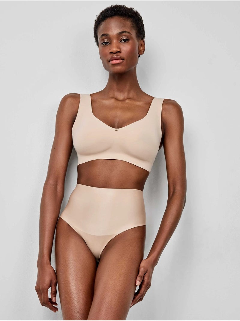 String taille haute gainant sans coutures à effet réducteur Rose - Kiabi