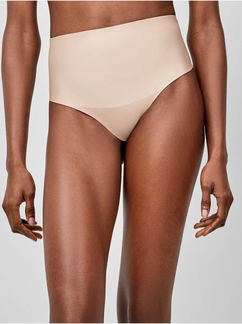 String taille haute gainant sans coutures à effet réducteur Rose - Kiabi
