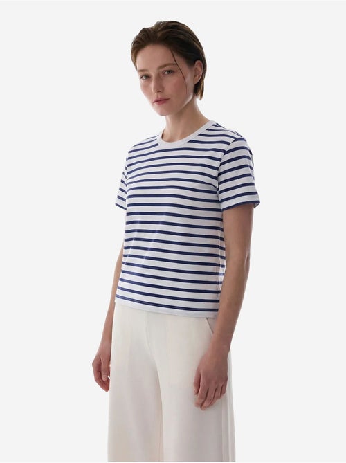 Stripe premium t-shirt rayé à manches courtes penti - Kiabi Stripe premium t-shirt rayé à manches courtes penti - Kiabi