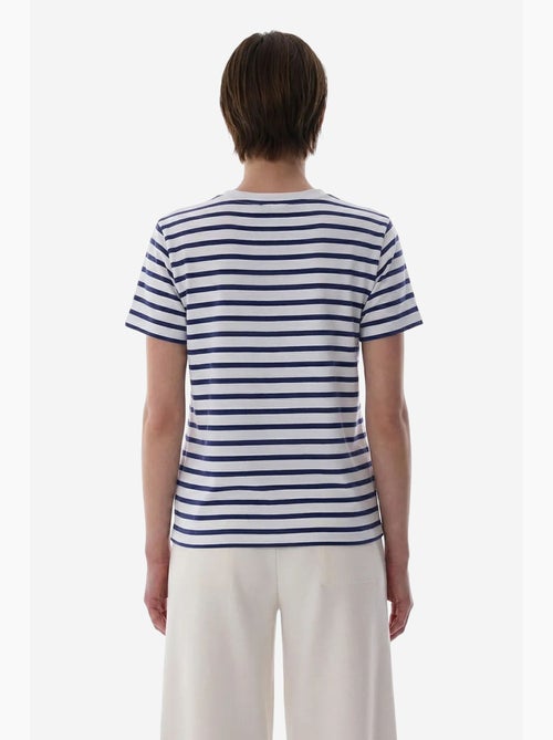 Stripe premium t-shirt rayé à manches courtes penti - Kiabi Stripe premium t-shirt rayé à manches courtes penti - Kiabi