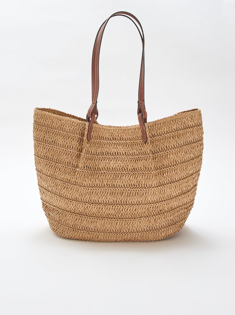 Strooien shopper Biege - Kiabi
