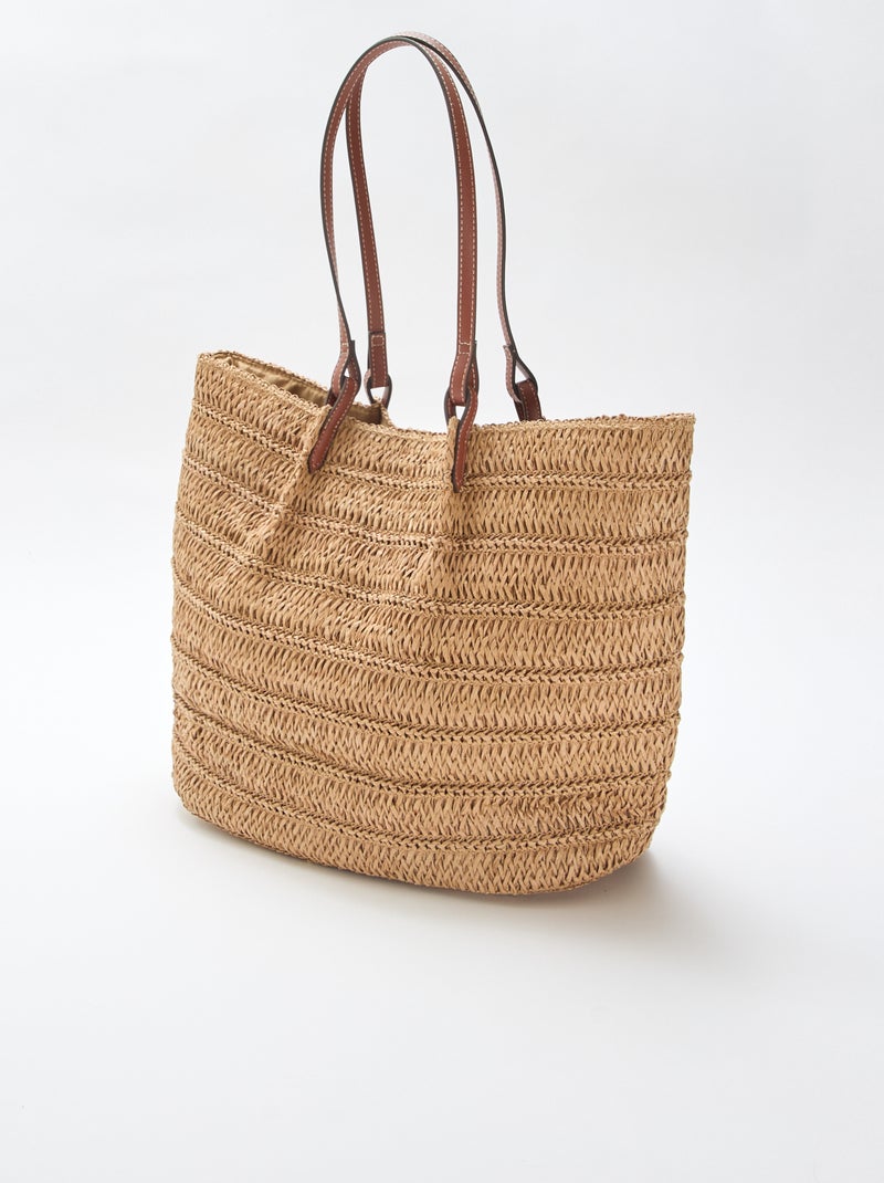 Strooien shopper Biege - Kiabi
