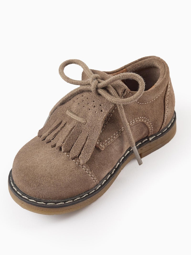 Suède babyschoenen Lichtbeige - Kiabi