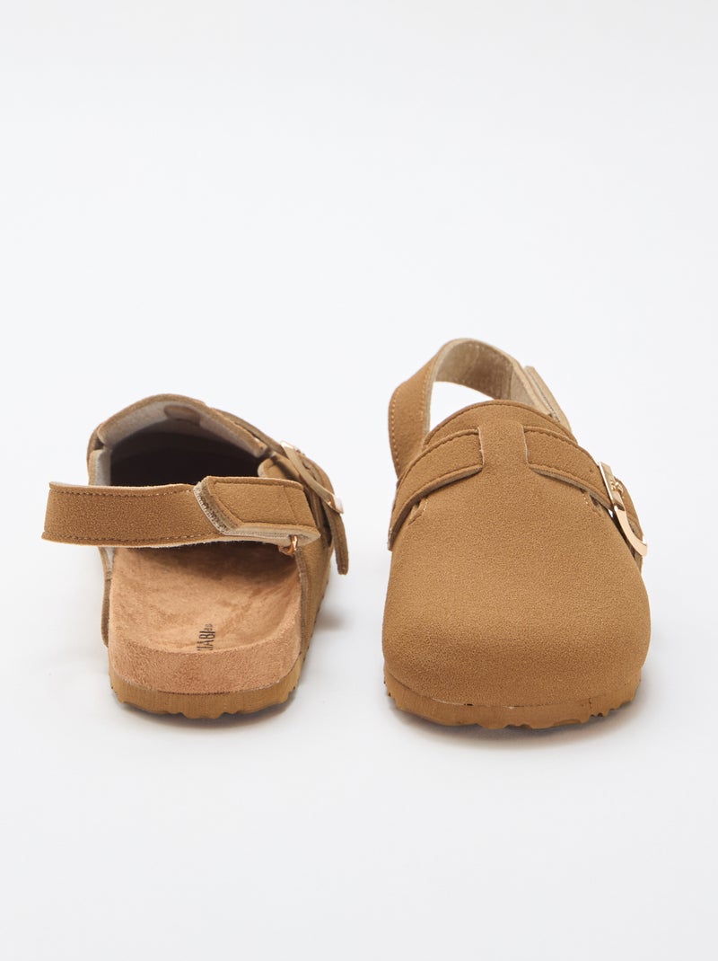Suede muiltjes Bruin - Kiabi