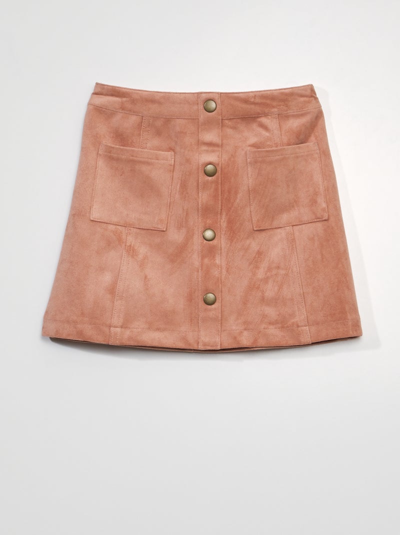 Suède rok met knoopjes ROSE - Kiabi
