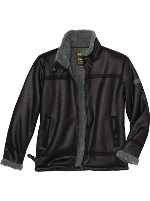 Suèdine jack met sherpavoering  - ATLAS FOR MEN - Kiabi