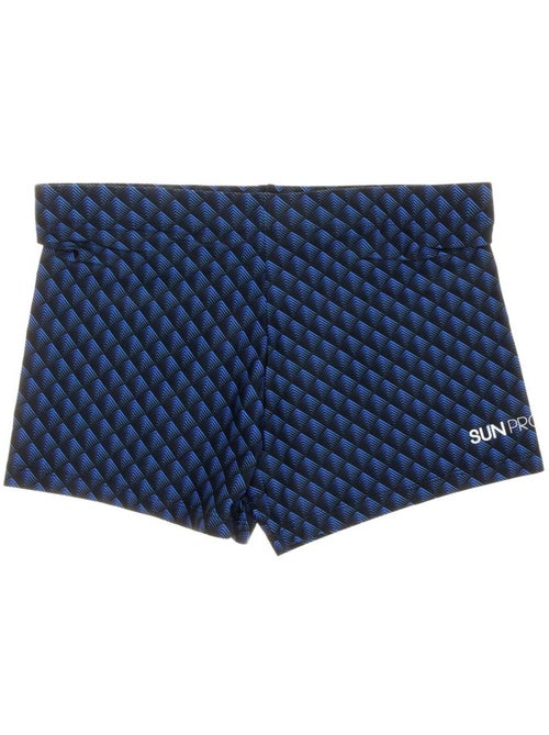 Sun Project Heren Zwembroek Zwart/Blauw met Print 3080 - Kiabi