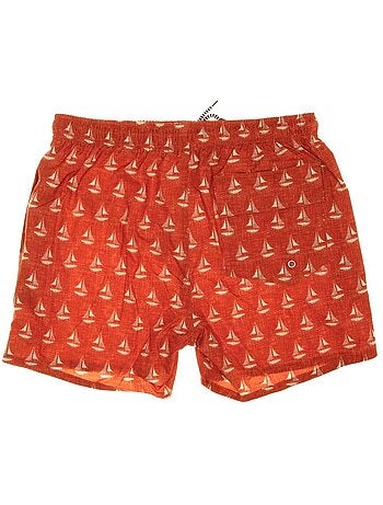 Sun project heren zwemshort oranje print 3056